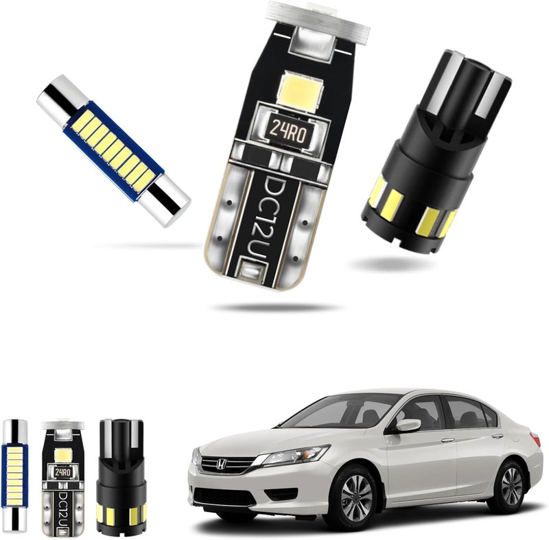 EASY EAGLE LED Interior Car Lights for Honda-Accord-2013-2022: 14 Piece Kit White LED Light Bulbs - Super Bright 6000K + Install Tool - Image 1
